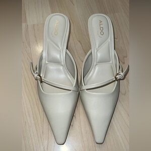 ALDO Women's Cream Kitten Heels with Strap